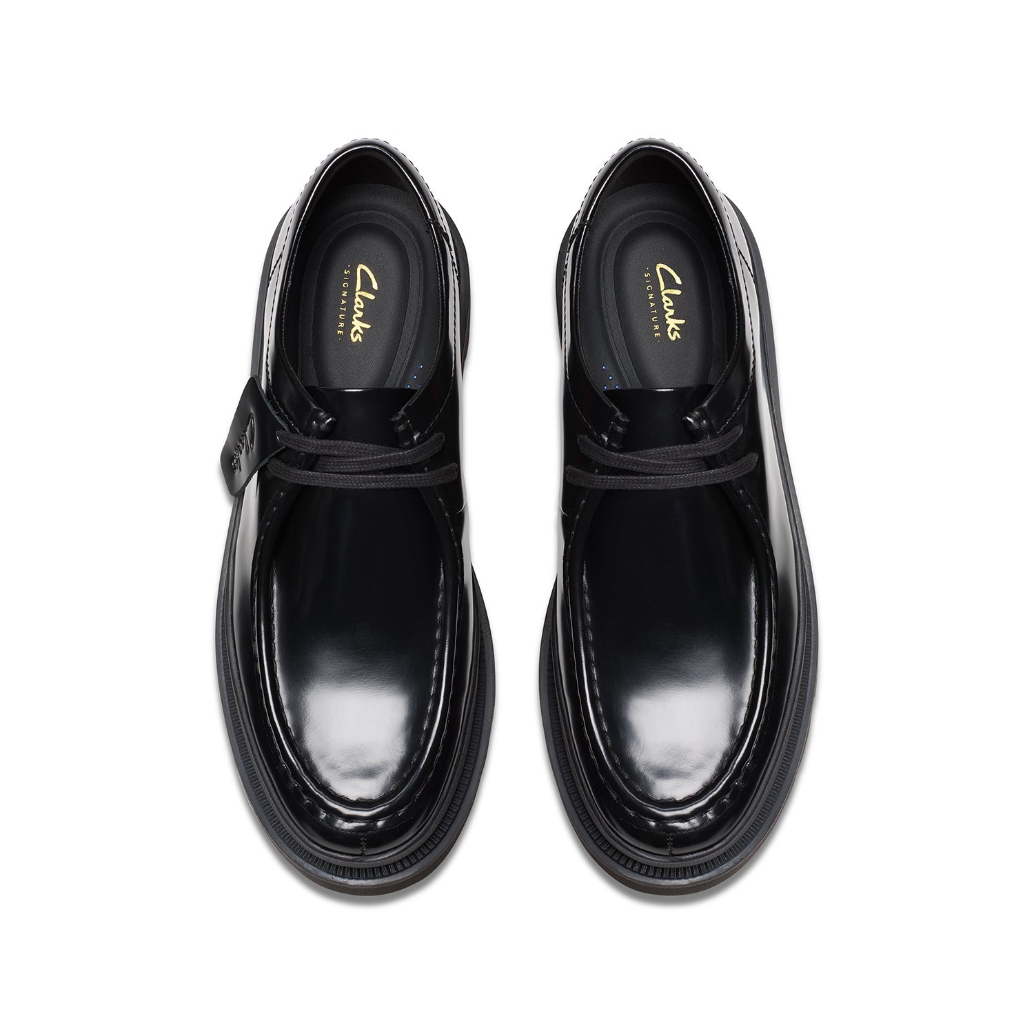 Mens - Badell Seam Black Hi Shine Leather