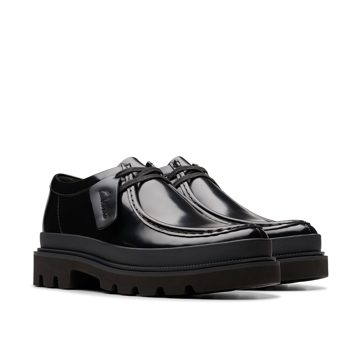 Mens - Badell Seam Black Hi Shine Leather