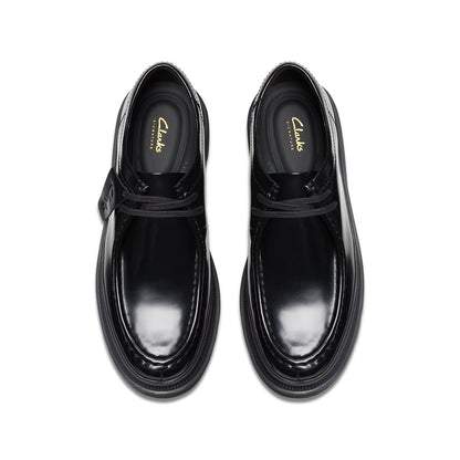 Mens - Badell Seam Black Hi Shine Leather