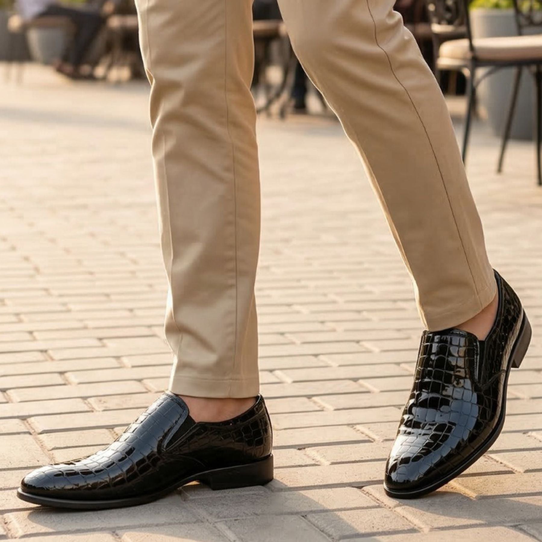 LEATHER SHOES - MSA-15 BLACK